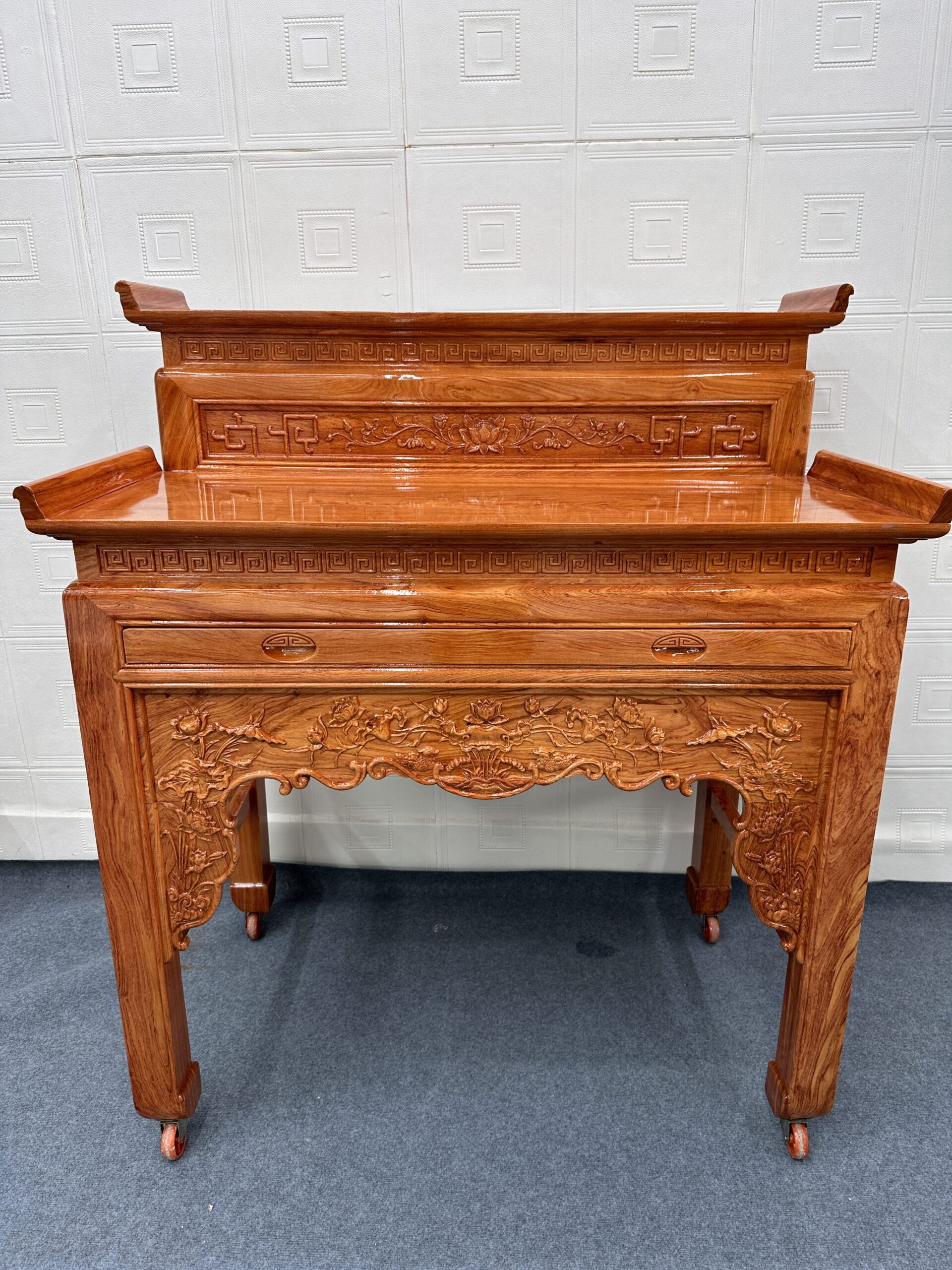 Tủ thờ - Án Gian gỗ Hương đá tầng Sen