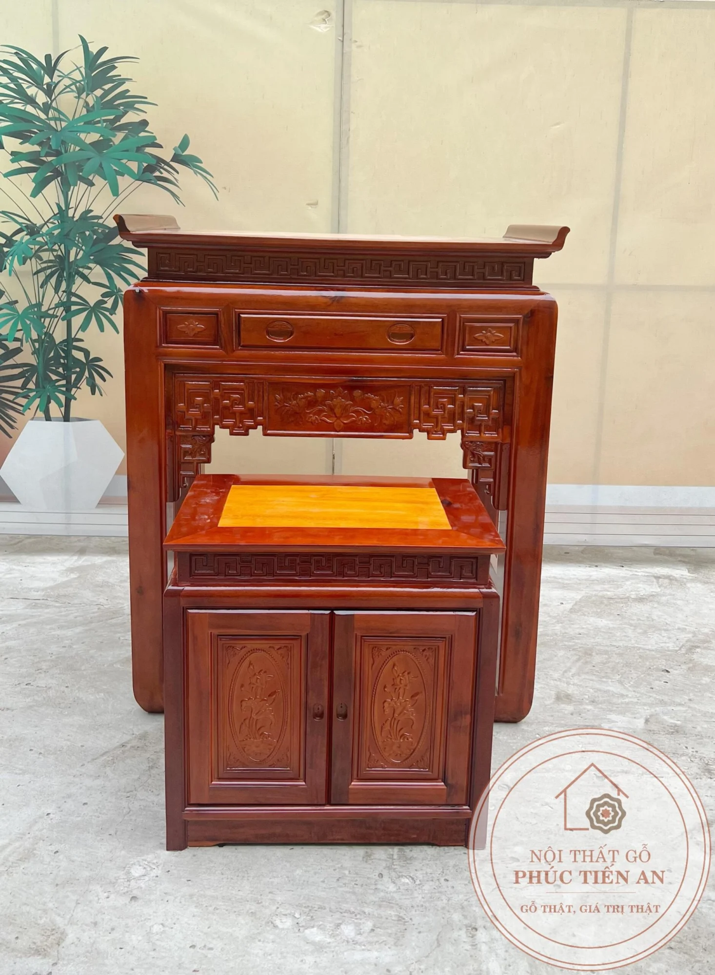 Tủ thờ /Án gian gỗ tràm kích thước 1m07