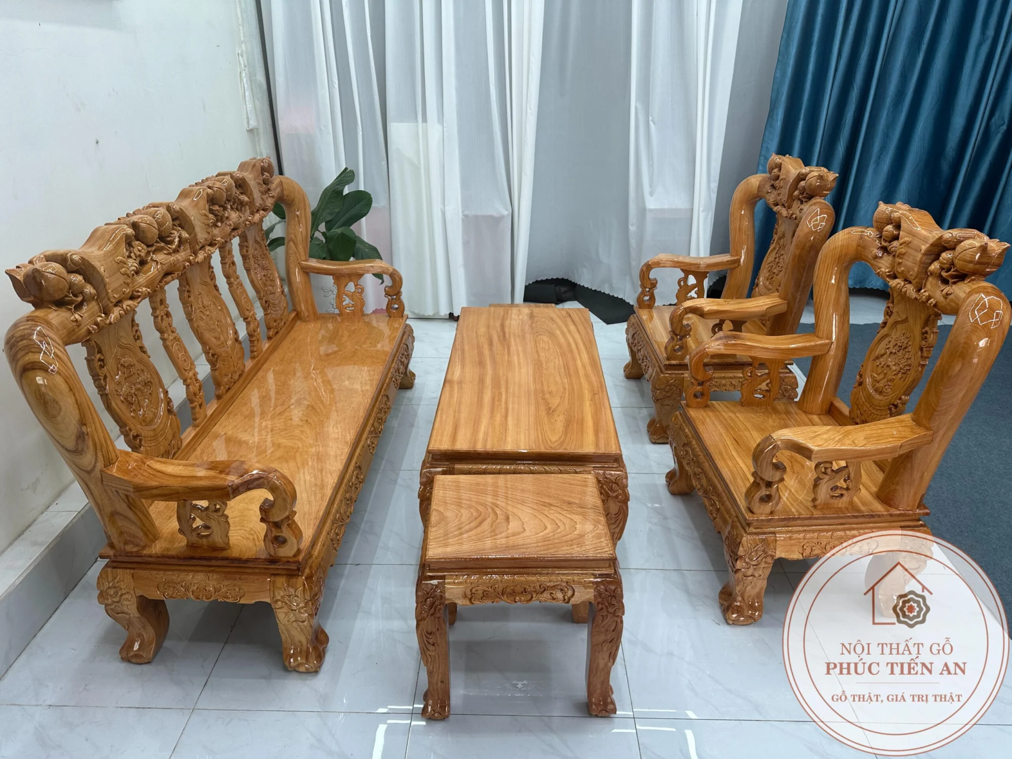 Bộ salon gỗ Gõ tó đào