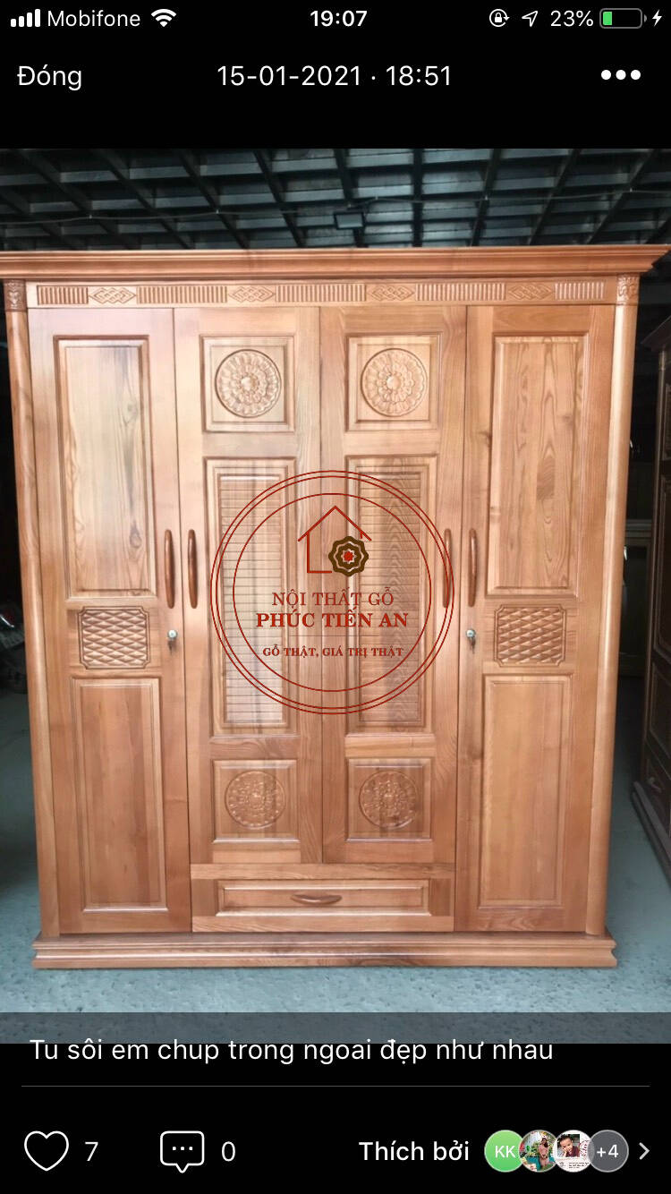 Tủ Treo Quần Áo Gỗ Xoan Sồi Đồng Nai