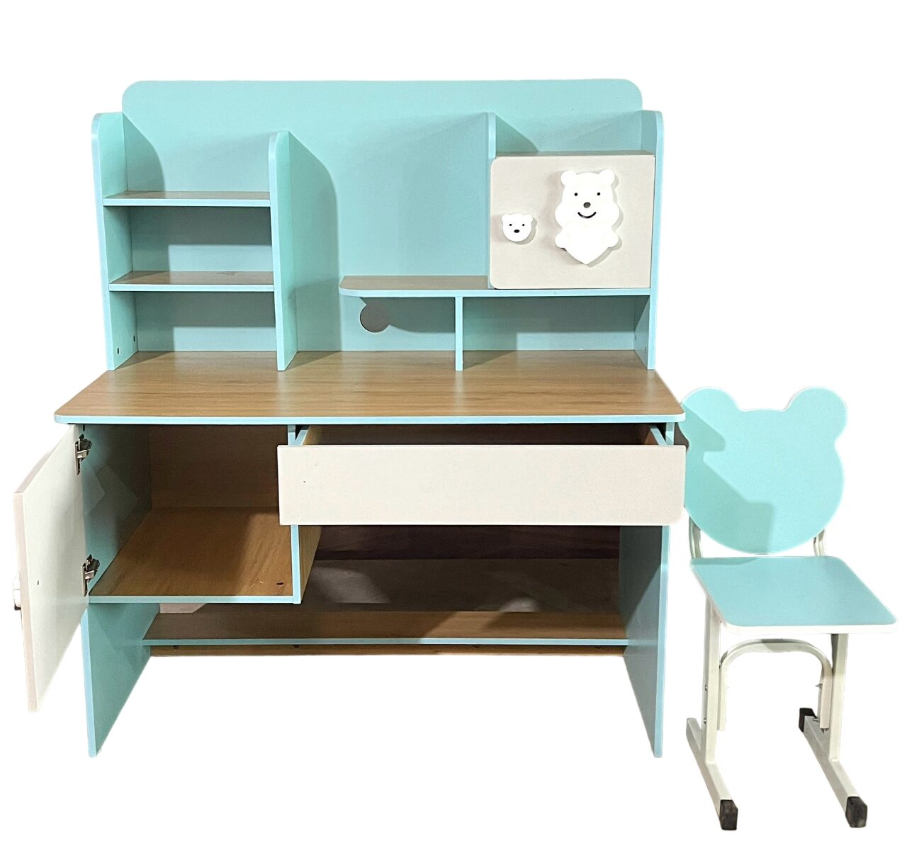 Bộ Bàn Học Sinh MDF Xanh Dương - Ảnh 2