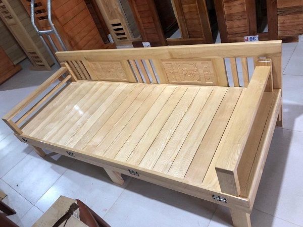 sofa giường gấp gỗ sồi biên hòa